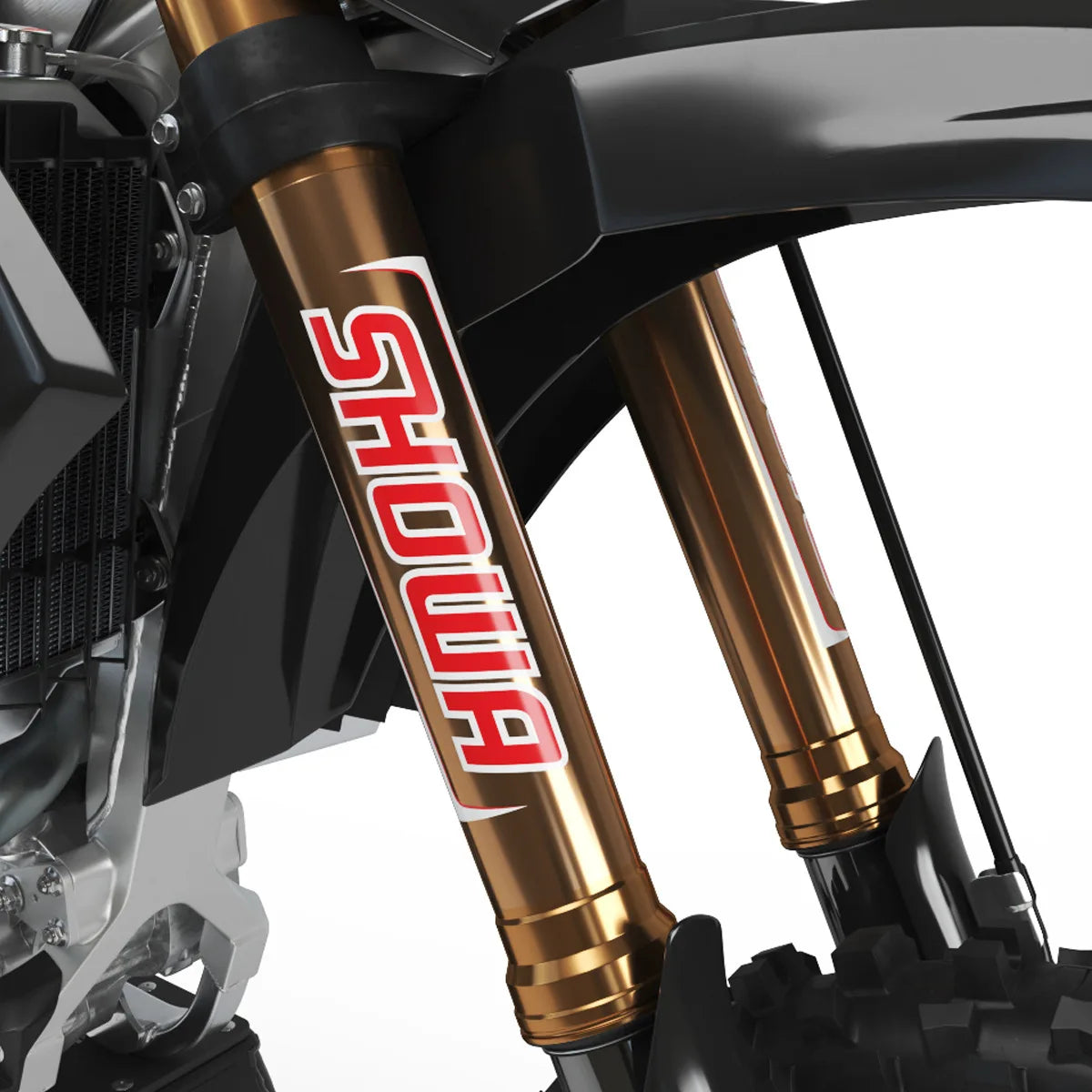 Kyb, Wp, Showa Fork Stickers to suit any brand dirtbike forks