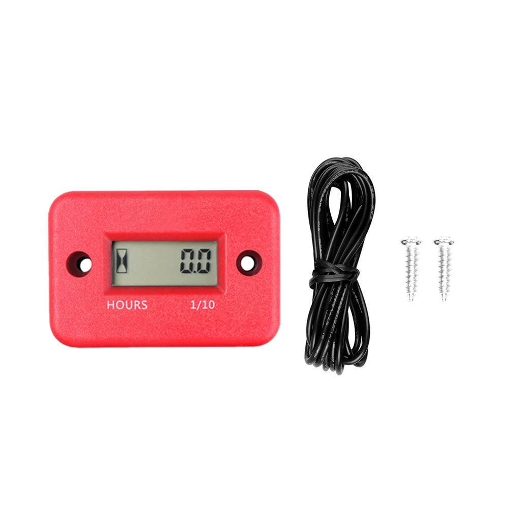 Digital Hour Meter With Battery Timer LCD Display