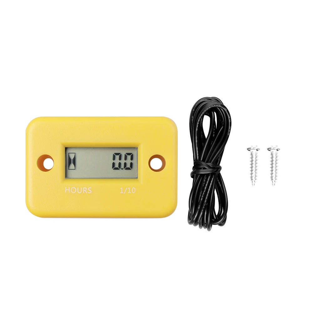 Digital Hour Meter With Battery Timer LCD Display