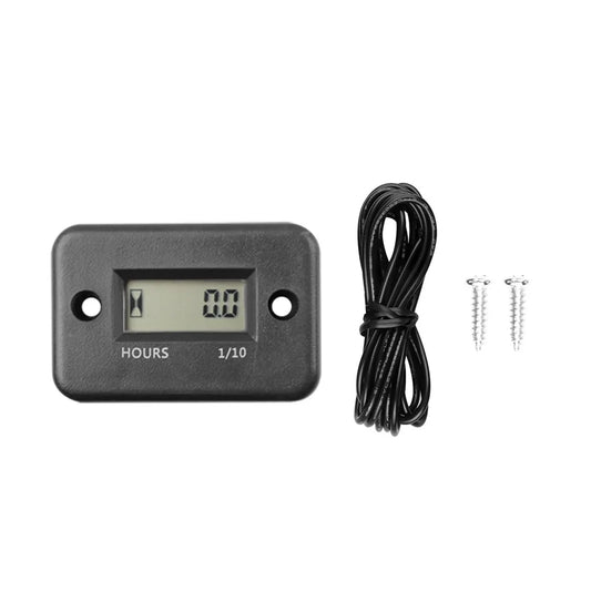 Digital Hour Meter With Battery Timer LCD Display