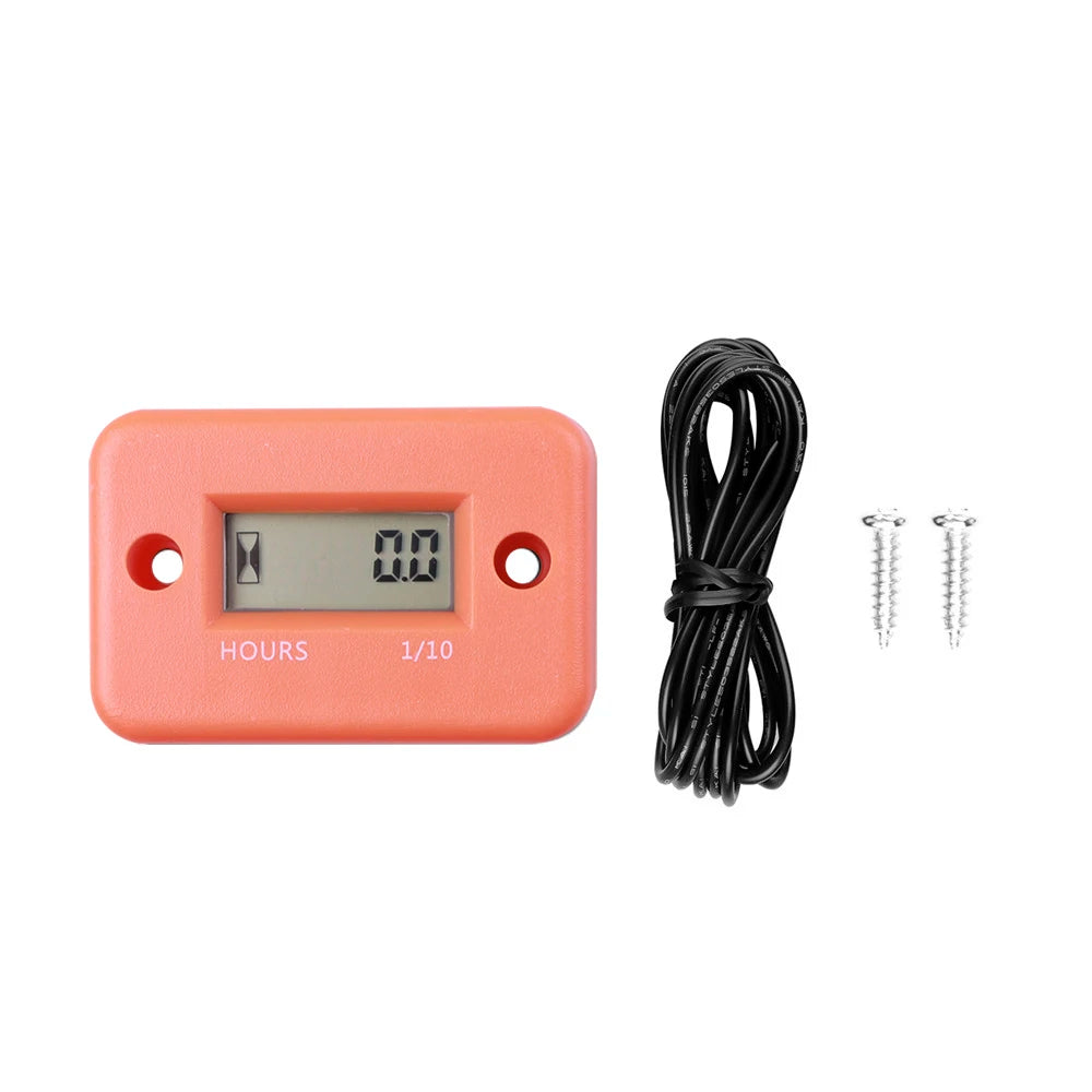 Digital Hour Meter With Battery Timer LCD Display