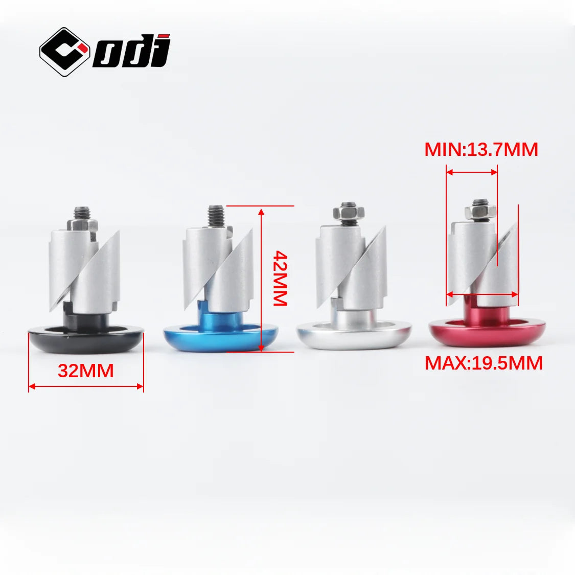ODI Aluminum Bar End Caps (adjustable to fit any type/style of bar)